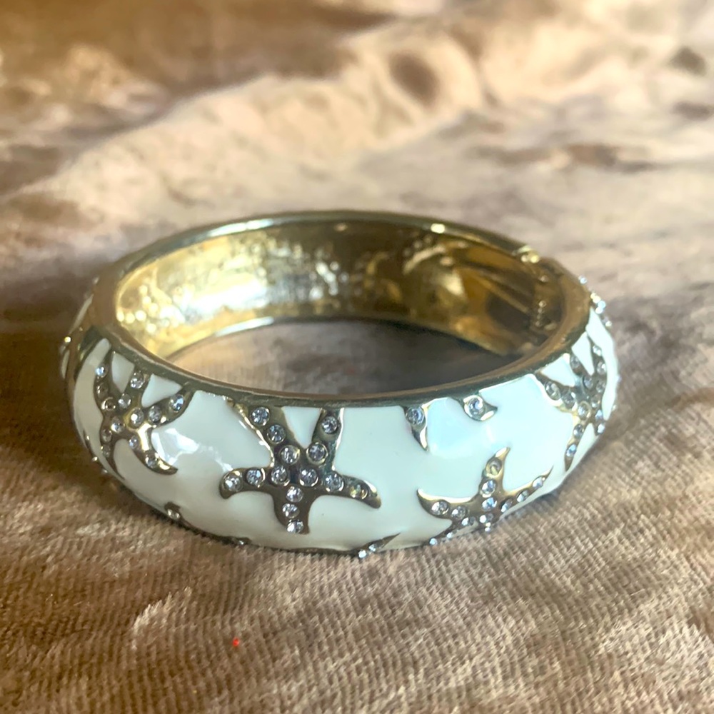 Starfish and rhinestone bracelet